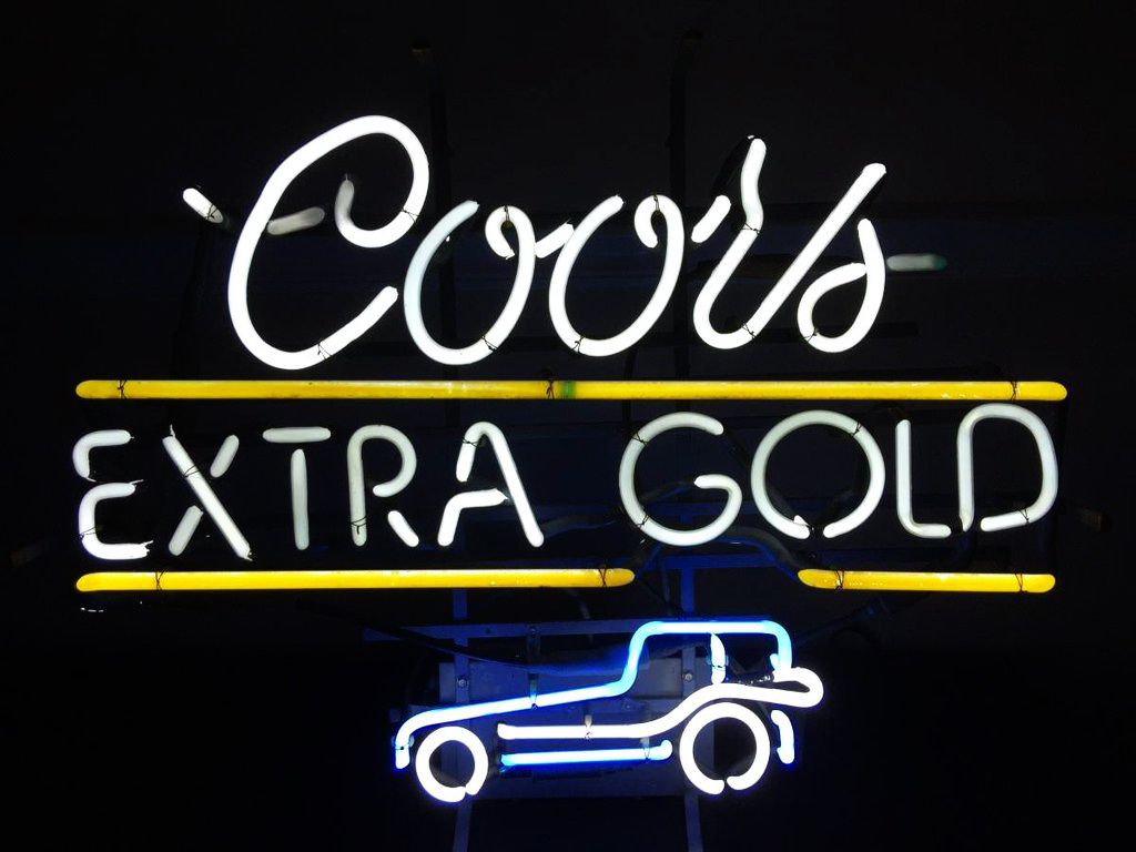 Coors Extra Cold Roadster Neon Sign